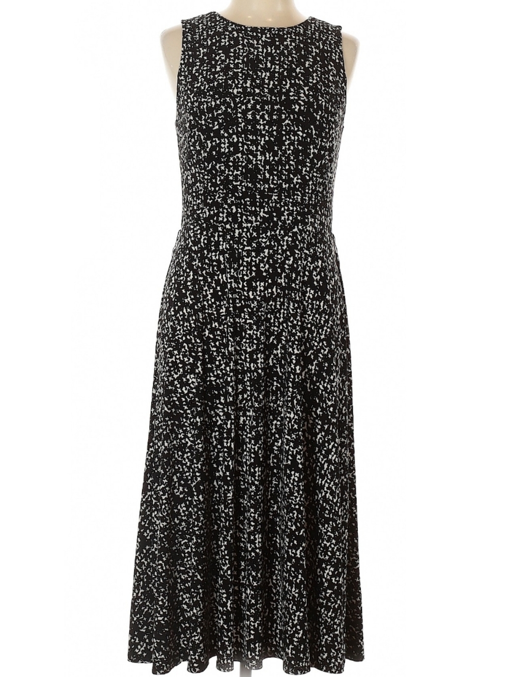 Lauren Ralph Lauren Stretchy Comfy Black and White Print Maxi Dress Size 10
